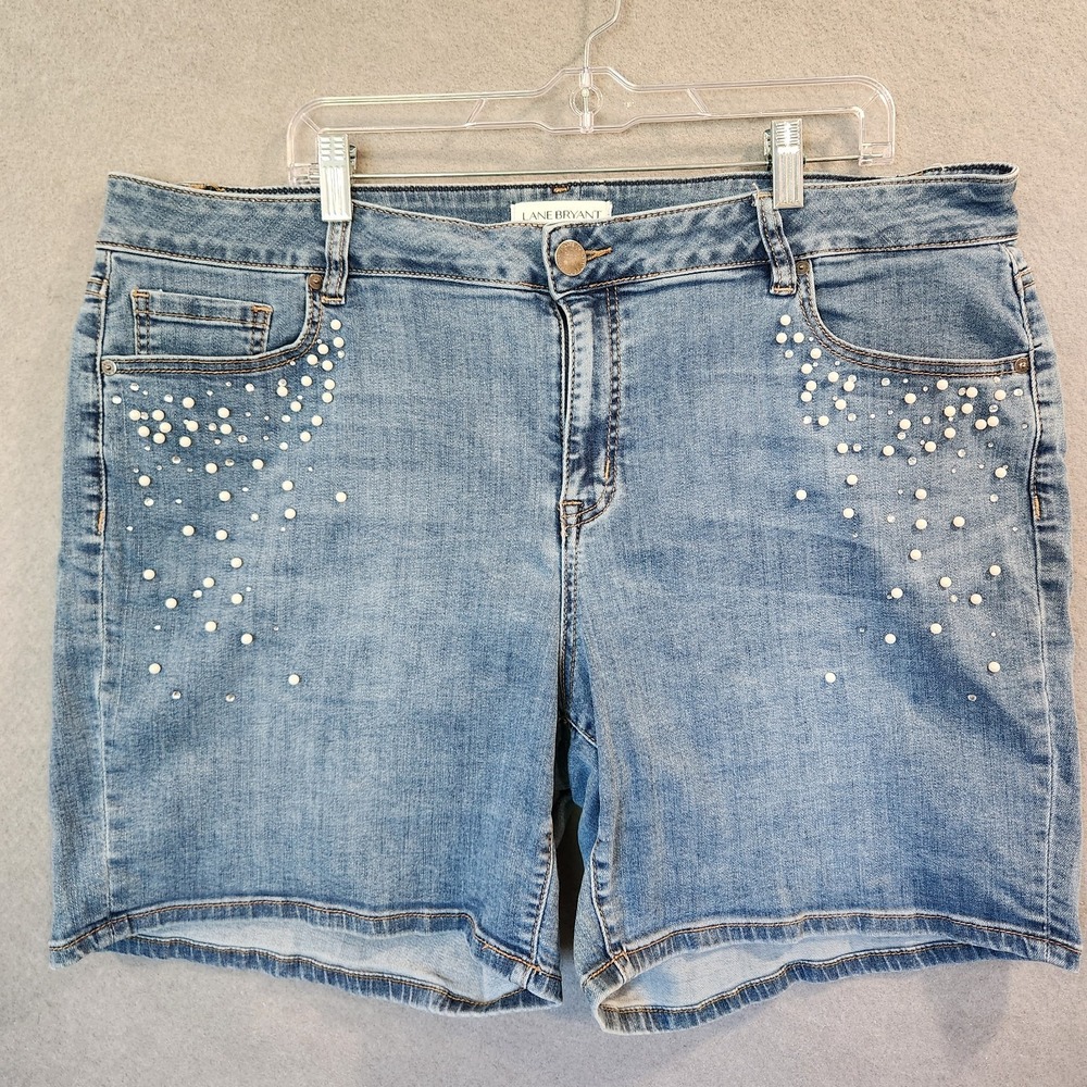 Lane Bryant The Essential Stretch Girlfriend Short 20 Light Wash Denim Comfort
